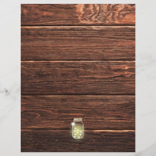 Landelijk Rustic Mason String Lights Honeymoon Fon (Achterkant)