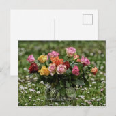 Landelijk rustiek boeket van Rozen Briefkaart (Voorkant / Achterkant)