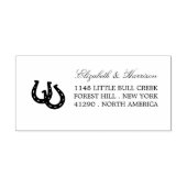 Landelijk Rustiek Hoefijzer Retouradres Zelfinktende Stempel (Design)