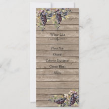 Landelijk rustiek, hout, wijngaard, wijnlijst