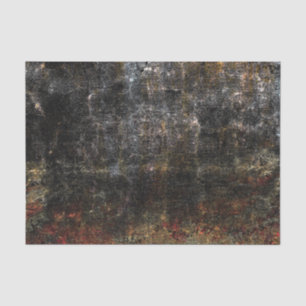 Landelijk Rustiek Zwart Oranje Grunge Vintage Text Tissuepapier