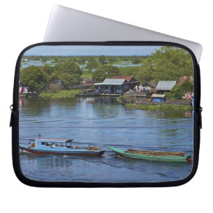 Landelijk scène, Tonle Sap-meer, Siem Reap, Angkor Laptop Sleeve