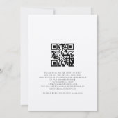 Landelijk schrifttype QR-code foto-overlay bruilof Kaart (Achterkant)