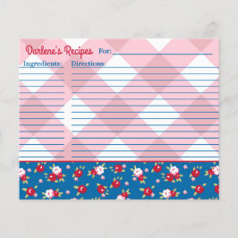 Landelijk Shabby Chic Bloem- en Streepjespatroon P