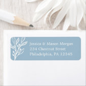 Landelijk Stof Blauw Retouradres Label (Insitu)