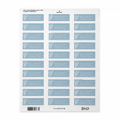 Landelijk Stofblauw Retouradreslabel Etiket (Full Sheet)