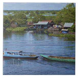 Landelijk tafereel, Tonle Sap-meer, Siem Reap, Ang Tegeltje