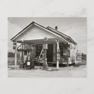 Landelijk tankstation, 1939 briefkaart
