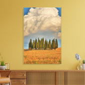 Landelijk Toscane cipressenbomen Canvas Afdruk (Insitu (Woonkamer))