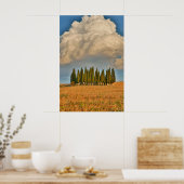 Landelijk Toscane cipressenbomen Poster (Keuken)
