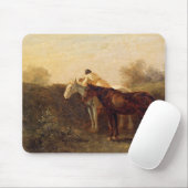 Landelijk Trefpunt (Romantische Kus op een Paard) Muismat (Met muis)