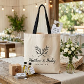 Landelijk Trouw Monogram met Takken Tote Bag
