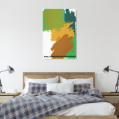 Landelijk veld abstracte kunst door ZMJ Canvas Afdruk (Insitu (Slaapkamer))