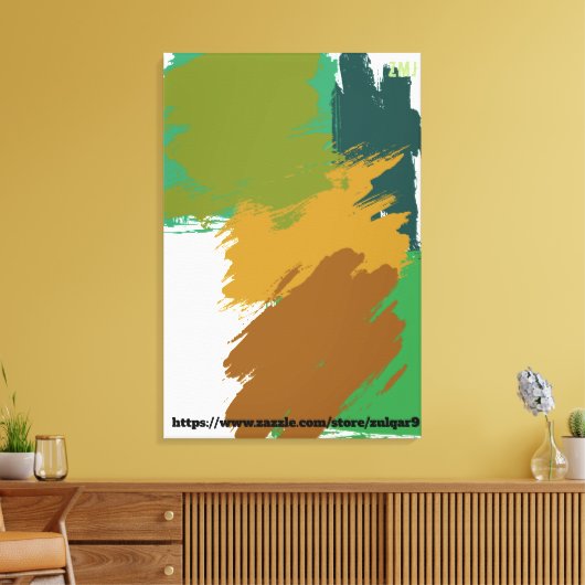 Landelijk veld abstracte kunst door ZMJ Canvas Afdruk (Insitu (Woonkamer))