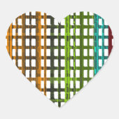 Landelijk verse ruitontwerp hart sticker (Voorkant)