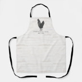 Landelijk Vintage Haan Boerderij Logo Schort (Voorkant)