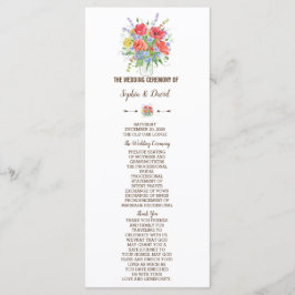 Landelijk waterverf weide wilde bloemen programma programmakaart