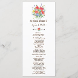 Landelijk waterverf weide wilde bloemen programma programmakaart