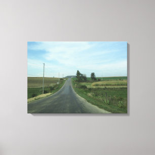 Landelijk Weg Muur Canvas Kunst