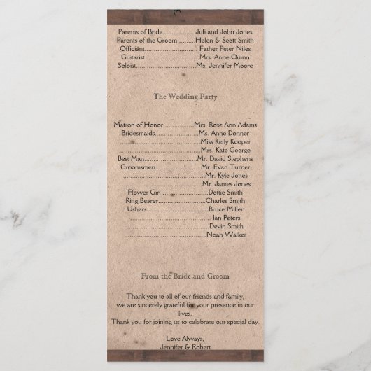 Landelijk Western-Barbed Wire Weddenprogramma Programmakaart (Achterkant)