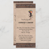 Landelijk Western-Barbed Wire Weddenprogramma Programmakaart (Voorkant / Achterkant)