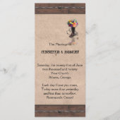 Landelijk Western-Barbed Wire Weddenprogramma Programmakaart (Voorkant)