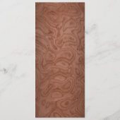 Landelijk Western Rustiek Hout Trouwdiner Menu (Achterkant)