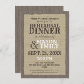 Landelijk Western rustiek repetitiediner Kaart (Voorkant / Achterkant)