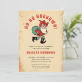 Landelijk Westerne Hoedown Christmas Santa Holiday Kaart (Staand voorkant)