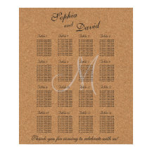 Landelijk wijnkurk bruiloft monogram zitplaatskaar