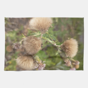 Landelijk wilde distel schort voor natuur liefhebb theedoek