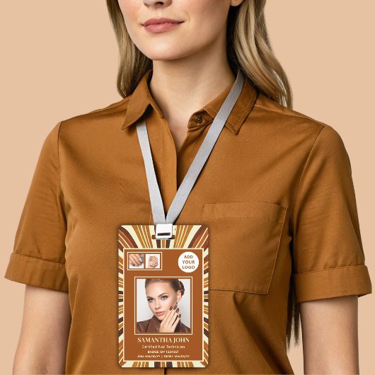 Landelijk Zakelijk Logo Nagelstudio Foto Collage Badge