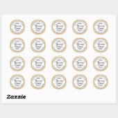 Landelijk zelfgemaakte bananenbrood Mellow Yellow  Ronde Sticker (Vel)