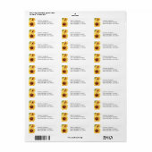 Landelijk Zonnebloem Retouradreslabel Etiket (Full Sheet)
