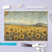 Landelijk Zonnebloemveld Vervallen Decoupage Tissuepapier (Craft)