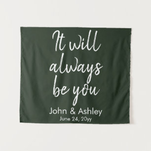 Landelijke achtergrond Ontvangst Hunter Green Wandkleed