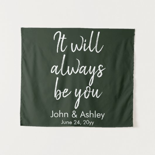 Landelijke achtergrond Ontvangst Hunter Green Wandkleed (Voorkant (horizontaal))