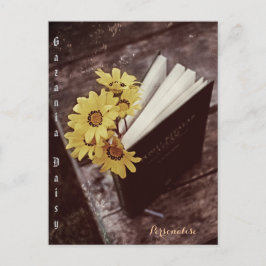 Landelijke Afrikaanse Gele Madeliefje Bloem Boekme Briefkaart