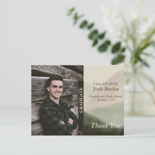 Landelijke Afstudeer Uitnodiging en Bedankt (Staand voorkant)