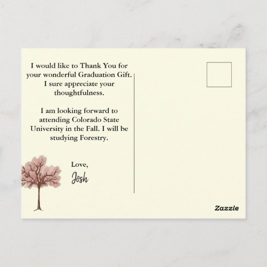 Landelijke Afstudeer Uitnodiging en Bedankt (Achterkant)