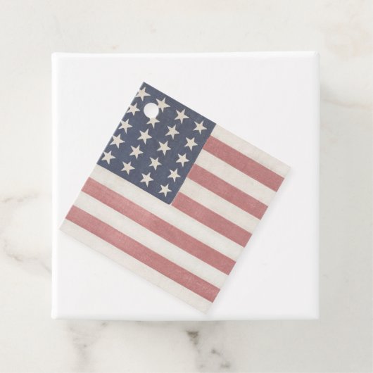 Landelijke Amerikaanse vlag Bedankjes Labels (In situ)