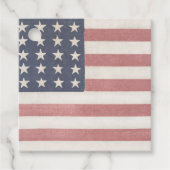 Landelijke Amerikaanse vlag Bedankjes Labels (Voorkant)