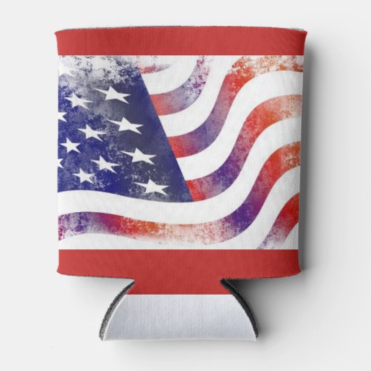 Landelijke Amerikaanse Vlag Blikkoeler Blikjeskoeler (Voorkant)