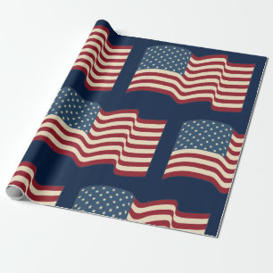 Landelijke Amerikaanse Vlag Inpakpapier 