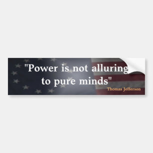 Landelijke Amerikaanse vlag met Thomas Jefferson c Bumpersticker