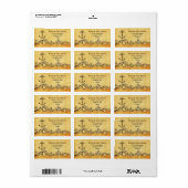 landelijke anker zeevaart trouwadreslabels etiket (Full Sheet)
