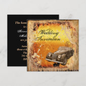 Landelijke antieke auto westerse Country Huwelijk Kaart (Voorkant / Achterkant)