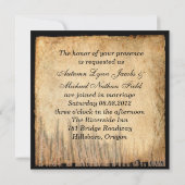 Landelijke antieke auto westerse Country Huwelijk Kaart (Achterkant)