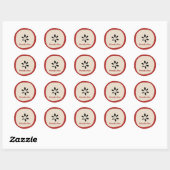 Landelijke Appel Bruiloft Favoriet Ronde Sticker (Vel)