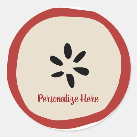 Landelijke Appel Bruiloft Favoriet Ronde Sticker (Voorkant)